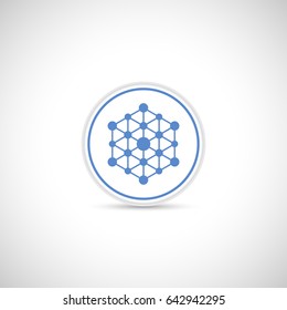 Communication. Connection sign. Abstract connection vector icon with shadow.. 