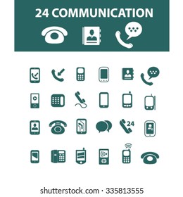 communication, connection, technology, mobile  icons, signs vector concept set for infographics, mobile, website, application
