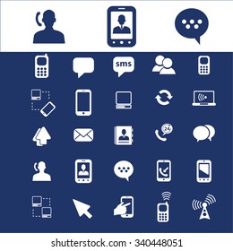 communication, connection, technology, mobile  icons, signs vector concept set for infographics, mobile, website, application

