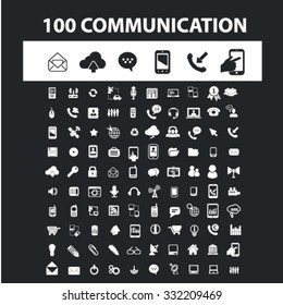 communication, connection, technology, phone icons, signs concept vector set for website, mobile, infographics