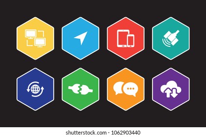 Communication And Connectivity Infographic Icon Set