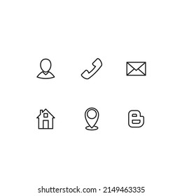 Communication and Contact icons for Resumes, business card, mobile apps, websites and other digital or printed media