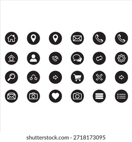 Conjunto de ícones de comunicação e contato