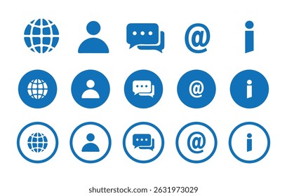Communication contact information icon. Business card icon set.  Web icon set. Website set icon vector eps 10