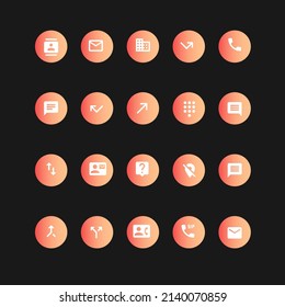 Communication and contact UI icons Design