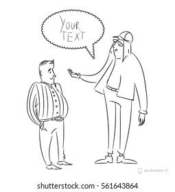 communication conversation between two young men