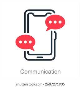 Communication and conversation icon concept