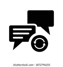 Communication conversation icon.message,text,reload (vector illustration)