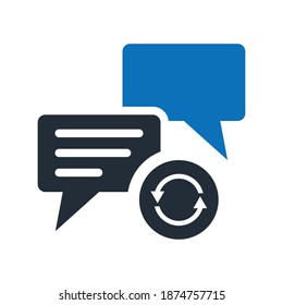Communication conversation icon.reload,text,talk (vector illustration)
