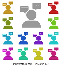 communication, conversation multi color icon. Simple glyph, flat illustration of Business global icons for UI and UX, website or mobile application