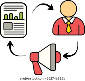 Communication of data insights illustration