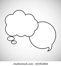 Communication design. bubble icon. Colorful design , vector