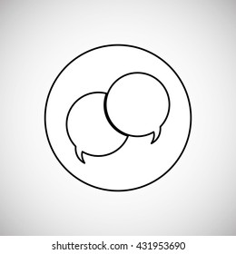 Communication design. bubble icon. Colorful design , vector