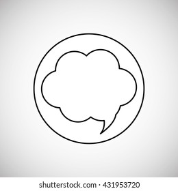 Communication design. bubble icon. Colorful design , vector