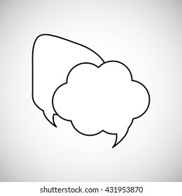 Communication design. bubble icon. Colorful design , vector