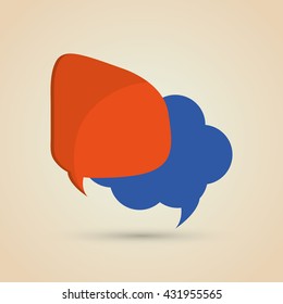 Communication design. bubble icon. Colorful design