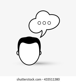 Communication design. bubble icon. Flat illustration , vector