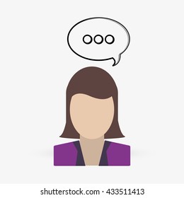 Communication design. bubble icon. Flat illustration , vector