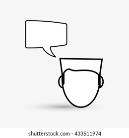 Communication design. bubble icon. Flat illustration , vector