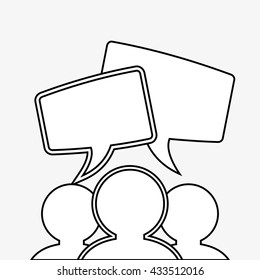 Communication design. bubble icon. Flat illustration , vector