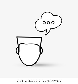Communication design. bubble icon. Flat illustration , vector