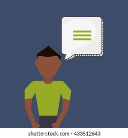 Communication design. bubble icon. Flat illustration , vector