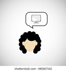 Communication design. bubble icon. Flat illustration