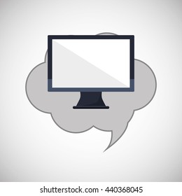 Communication design. bubble icon. Flat illustration