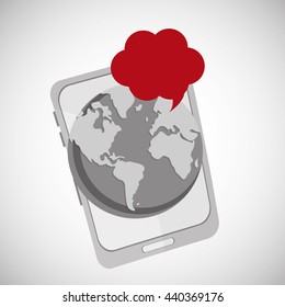 Communication design. bubble icon. Flat illustration