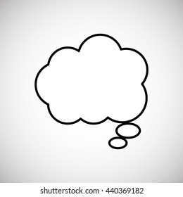 Communication design. bubble icon. Flat illustration