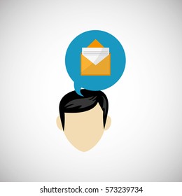 Communication design. bubble icon. Flat illustration, vector gra