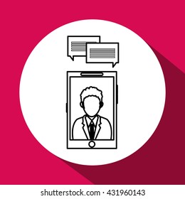communication design. bubble icon. Isolated illustration 