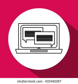 communication design. bubble icon. Isolated illustration 