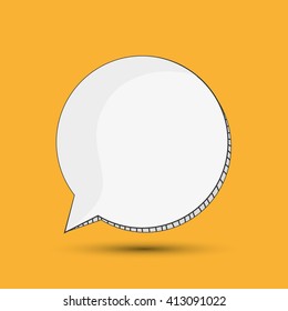 Communication design. bubble icon. talk and comic concept