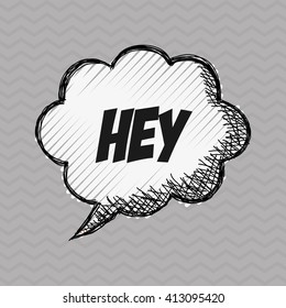 Communication design. bubble icon. talk and comic concept