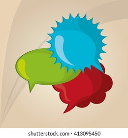 Communication design. bubble icon. talk and comic concept