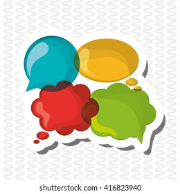 Communication design. bubble icon. talk and comic concept