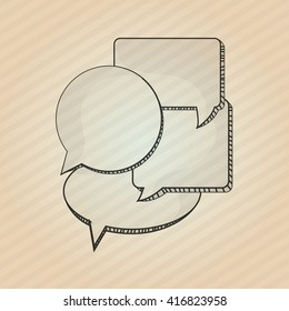 Communication design. bubble icon. talk and comic concept