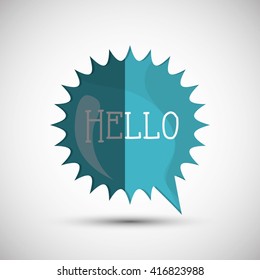 Communication design. bubble icon. talk and comic concept