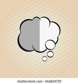 Communication design. bubble icon. talk and comic concept