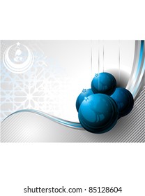 Communication Design for Christmas with nativity and Christmas balls elements