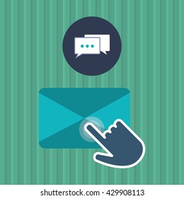 Communication design. Cursor icon. Colorful illustration , vector