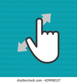 Communication design. Cursor icon. Colorful illustration , vector