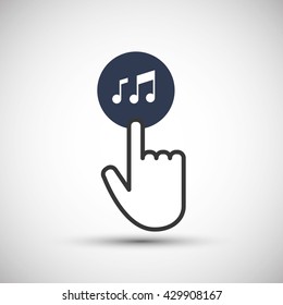 Communication design. Cursor icon. Colorful illustration , vector