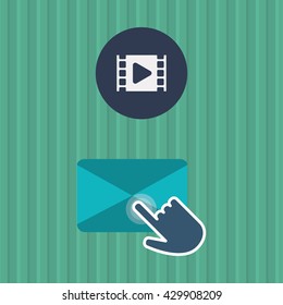 Communication design. Cursor icon. Colorful illustration , vector