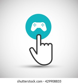 Communication design. Cursor icon. Colorful illustration , vector