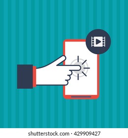 Communication design. Cursor icon. Colorful illustration , vector