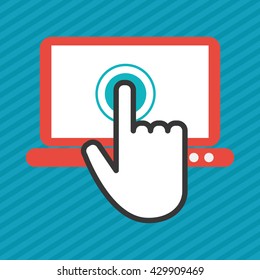 Communication design. Cursor icon. Colorful illustration , vector