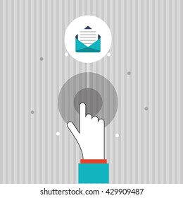 Communication design. Cursor icon. Colorful illustration , vector