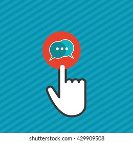 Communication design. Cursor icon. Colorful illustration , vector